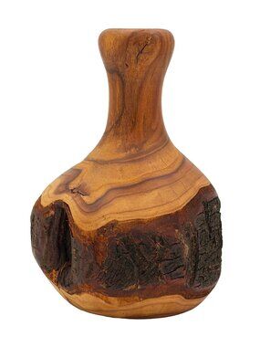 Handmade Wood Flower Vase: Natural Home Decor
